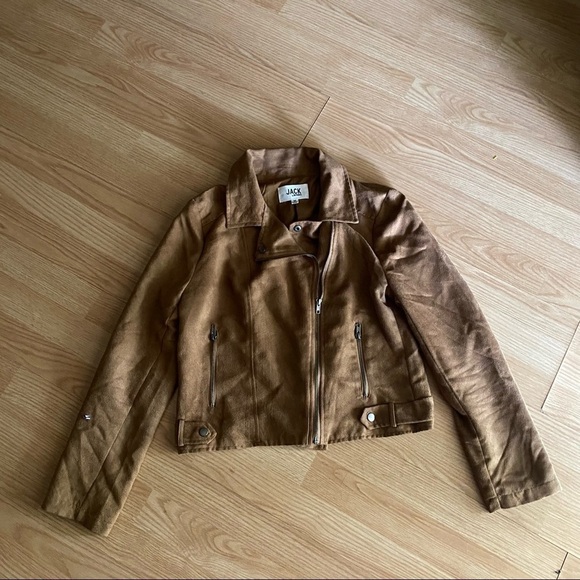 Jack by BB Dakota Jackets & Blazers - Jack by BB Dakota Tan Moto Jacket Women’s Medium